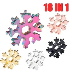 18 in 1 multi-tool - stainless steel bottle opener / screwdriver - snowflakeBar supply
