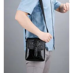Vintage shoulder bag - crocodile skin patternBags