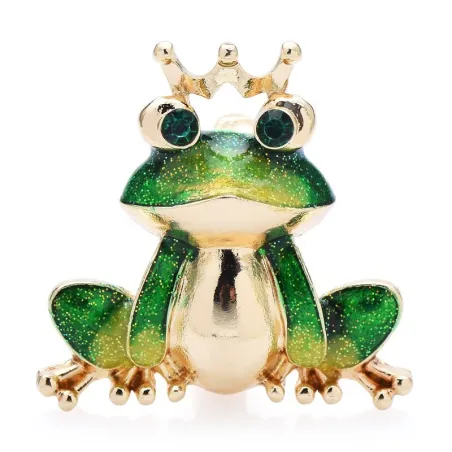 Frog in the crown - broochBrooches
