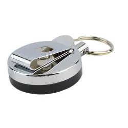 Retractable steel wire - elastic chain - stainless steel keychainKeyrings