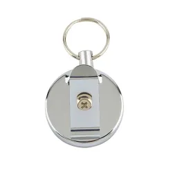 Retractable steel wire - elastic chain - stainless steel keychainKeyrings