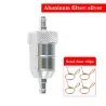 Aluminum motorcycle gas / fuel / petrol / oil filter - with clips - 6 mmMotorbike parts