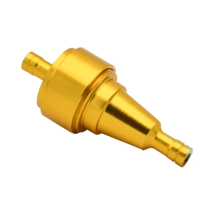 Motorcycle petrol / fuel / oil filter - universal - aluminum - 6 mmMotorbike parts