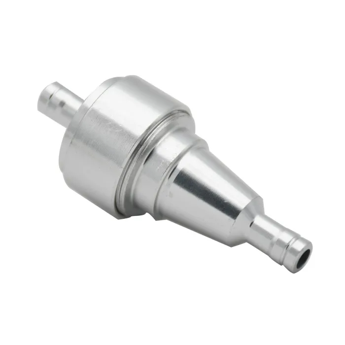 Motorcycle petrol / fuel / oil filter - universal - aluminum - 6 mmMotorbike parts