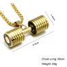 Dumbbell pendant with necklace - stainless steelNecklaces