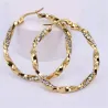 Golden hoop earrings with crystalsEarrings
