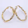 Golden hoop earrings with crystalsEarrings