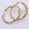 Golden hoop earrings with crystalsEarrings