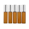 Empty perfume bottle - amber glass - with roller - 5 piecesPerfumes