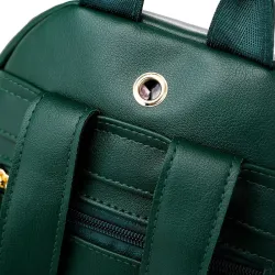 Leather backpack - with decorative studs - large capacityBackpacks