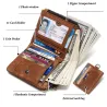 Vintage leather wallet - card / coin holder - large capacityWallets