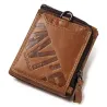 Vintage leather wallet - card / coin holder - large capacityWallets