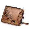 Vintage leather wallet - card / coin holder - large capacityWallets