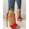 Sexy high heel sandals - ankle strap - flower printSandals