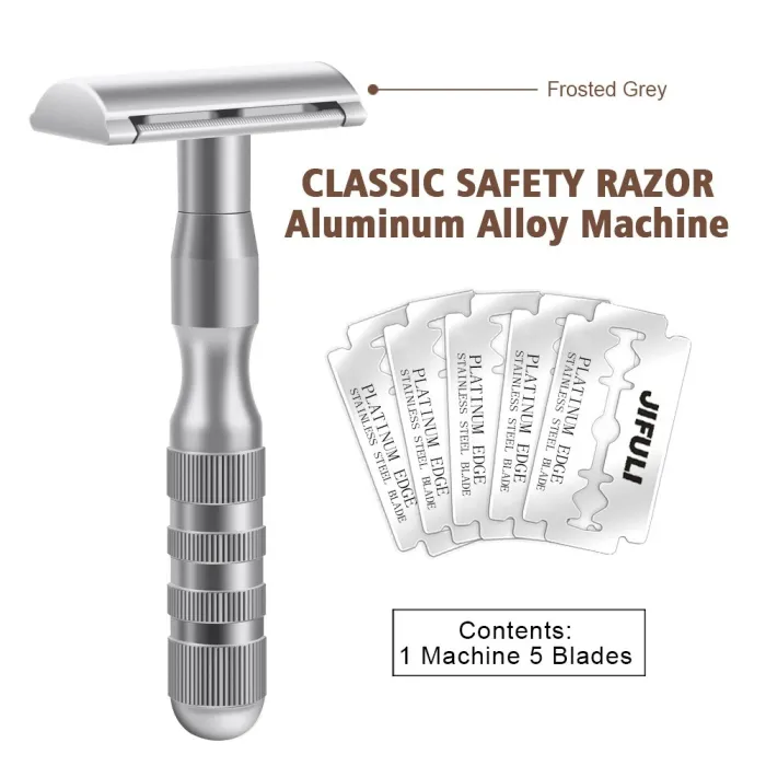 Manual shaving razor - double edge - with 5 bladesShaving