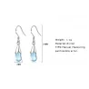 Blue glass water drops - sterling silver earringsEarrings