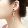 Long tassels earrings - rose gold / black enamel - stainless steelEarrings
