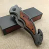 Folding pocket knife - black steel blade - rosewood handleKnives & Multitools