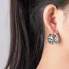 Hollow-out ball - silver earringsEarrings