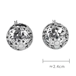 Hollow-out ball - silver earringsEarrings