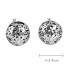Hollow-out ball - silver earringsEarrings