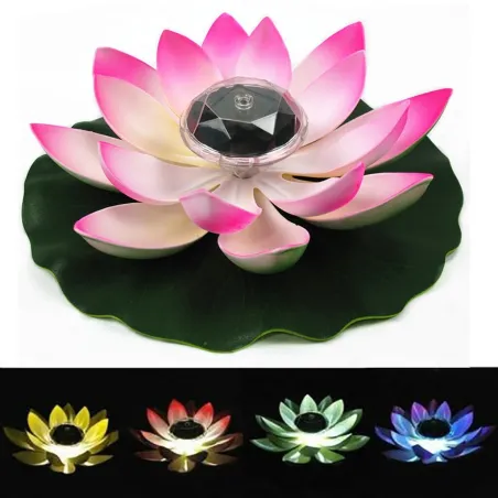 Solar powered flower - lotus shape - LED - fountain / pond floating decorationSolar lighting