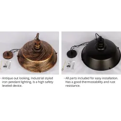 Vintage ceiling lamp - with metal shade - 110 - 220V - E27Ceiling lights