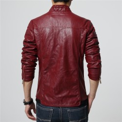 Slim leather jacket - with zippers / pocketsJackets