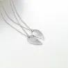 Heart shaped pendant with necklace - BEST BUDS - 2 piecesNecklaces