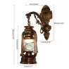 Vintage LED wall lamp - iron lanternWall lights