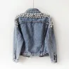 Short denim jacket - with decorative pearlsJackets