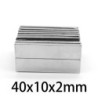 N35 - neodymium magnet - strong rectangular block - 40mm * 10mm * 2mmN35