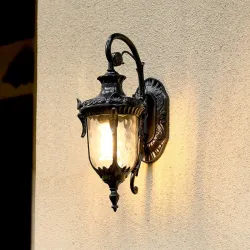 Retro outdoor wall lamp - waterproof - with glass fixture - E27Wall lights