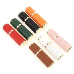 Leather perfume bottle - empty metal container - 5mlPerfumes