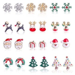Christmas motifs earrings - snowflake - Santa Claus - Christmas treeEarrings