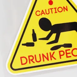 Decorative car sticker - CAUTION DRUNK PEOPLEStickers
