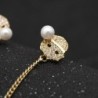 Long Christmas earrings - with crystals - snowman / hat / pearlEarrings