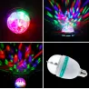 Rotating RGB LED stage light - bulb - sound activated - E27Stage & events lighting