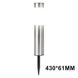 Solar garden light - stainless steel ground pillar - tubeSolar lighting
