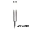 Solar garden light - stainless steel ground pillar - tubeSolar lighting