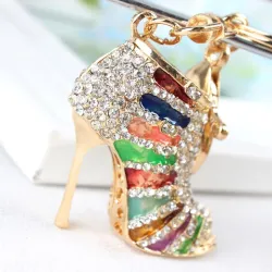Crystal high heel pump shoe - keychainKeyrings