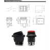 4 Pin DPST - T85 - car / boat toggle - rocker switch with LED - waterproofSwitches