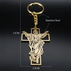Jesus / cross - metal keychainKeyrings