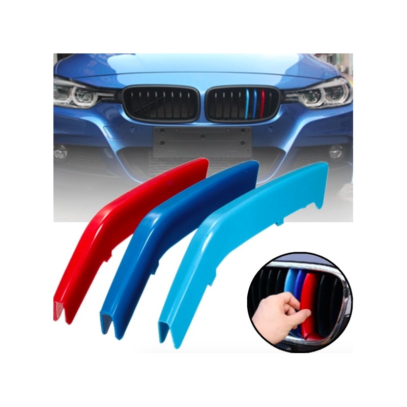 Kidney grill covers - for BMW 3 series F30 - M style - 3 piecesGrilles