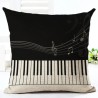 Decorative cushion cover - music notes themes - cotton - 45 * 45cmCushion covers