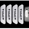 OPEN - anti-collision warning stickers for car doors - reflective 4 piecesStickers