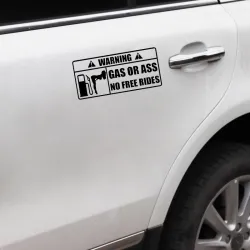 Gas Or Ass - vinyl car sticker 15 * 7 cmStickers