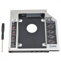 Universal aluminum SATA HDD Caddy 12.7mm box case enclosure optical bayHard Drive