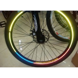 Bicycle wheel rim reflective sticker