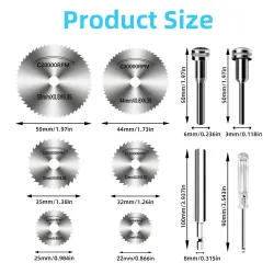 10 pieces - HSS cutting saw blades 1/4" hex shank - diy rotary discs for metal wood plasticBits & drills